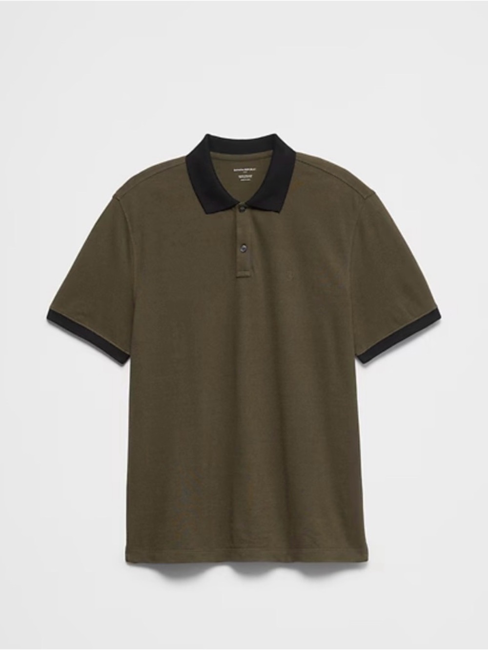 Banana Republic Olive Green Polo with Black Collar